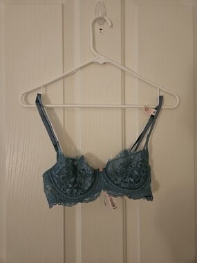 NWT Victoria's Secret Blue Lace Unlined Bra